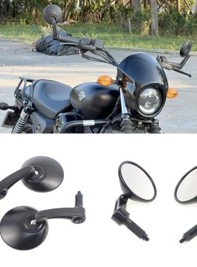 适用于哈雷750 Street XL883 1200 X48戴纳手把反光镜 改装后视镜