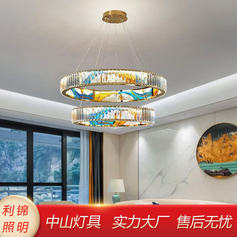 新款简约轻奢水晶吊灯客厅时