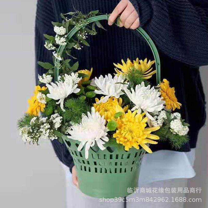 祭奠花篮清明节扫墓塑料花盒白事丧事烈士陵园祭祀葬礼菊花篮殡葬