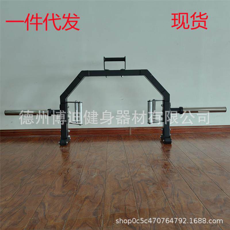 商用六边框硬拉器手握举重下蹲训练器健身房工作室框外深蹲架配件