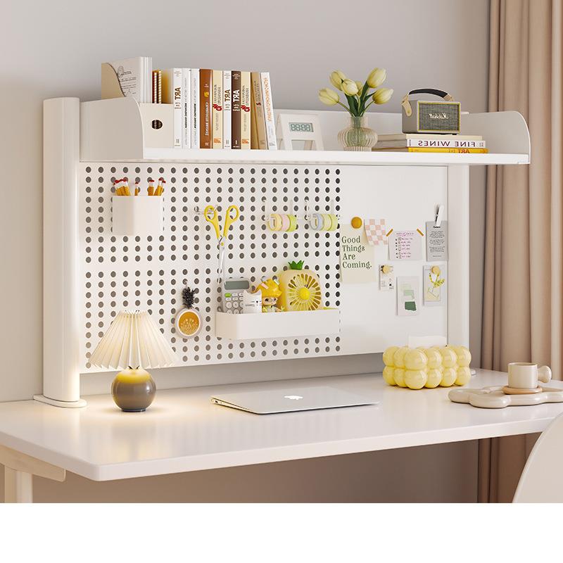 桌面洞洞板置物架桌上书架夹式办公室工位电脑学生书桌收纳整理架