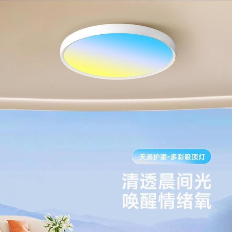 智能全光谱淡彩晴空卧室吸顶灯