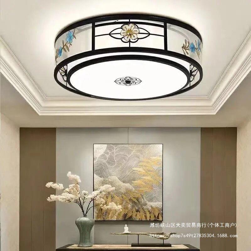 新中式吸顶灯卧室灯个性大气家用中国风灯具客厅餐厅灯现代简约