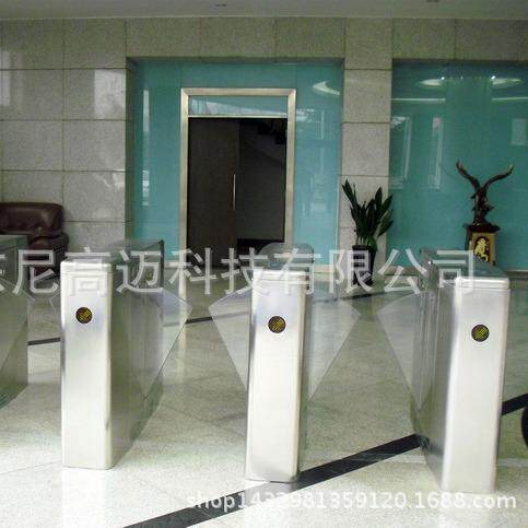 供应不锈钢圆头翼匝,北滘工业区门禁控制通道伸缩翼閘-IC卡门禁闸