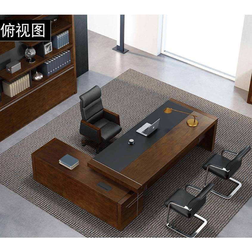 油漆办公家具实木贴皮老板桌椅文件柜沙发组合