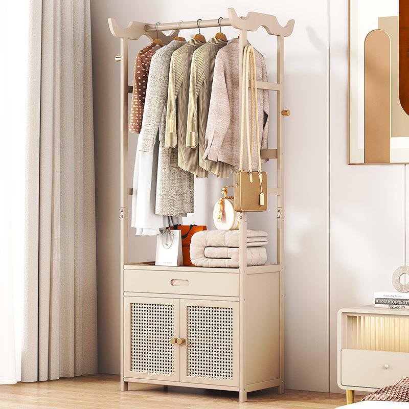 衣帽架落地卧室挂衣架网红奶油风挂衣服置物架家用简易秋冬晾衣架