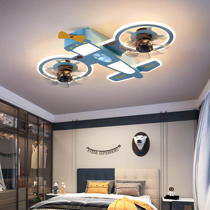 飞机灯儿童房灯男孩卧室吸顶灯2021新款创意个性卡通房间led灯具