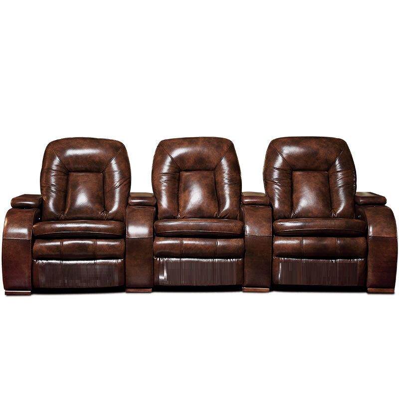 影吧家庭私人影院沙发椅现代简约手动功能沙发电动按摩真皮沙发