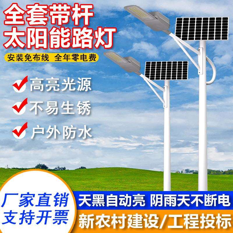6米太阳能路灯乡村振兴一事一议新农村太阳能路灯广东中山