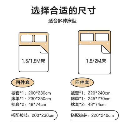 ziiu自由品牌纯白色酒店四件套80支长绒棉纯棉贡缎床单1.5/1.8米