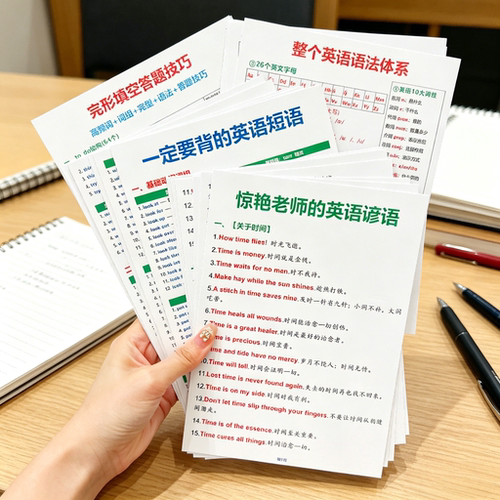 学生英语学习资料卡片