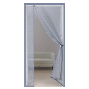 文州防蚊门帘偏开夏季卧室整根长磁条防蝇透风换气防尘魔术贴纱门