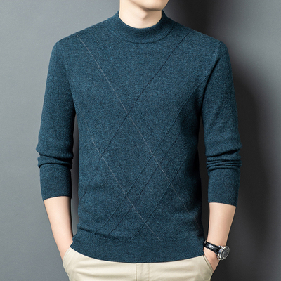 花花公子正品100%纯羊绒衫男休闲