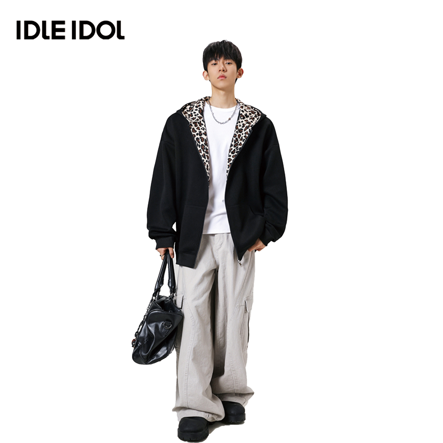 idleidol连帽开衫重磅情侣卫衣