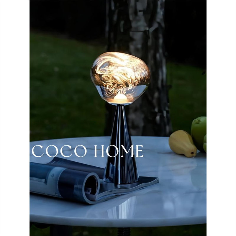COCO熔岩台灯设计师可充电创意卧室床头灯艺术桌面装饰氛围灯·金