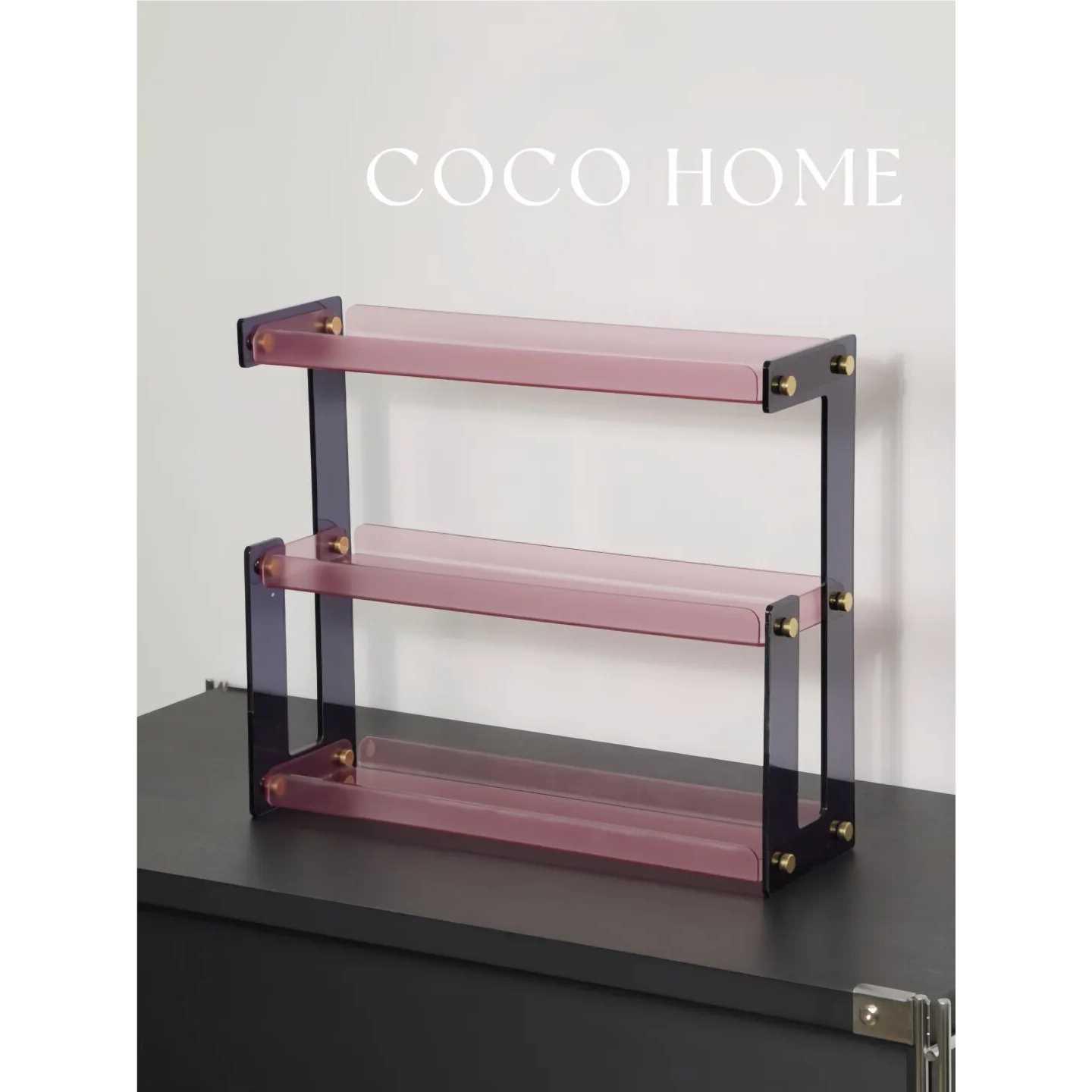 COCO 亚克力化妆品收纳架桌面香水香薰置物架多层轻奢浴室收纳盒