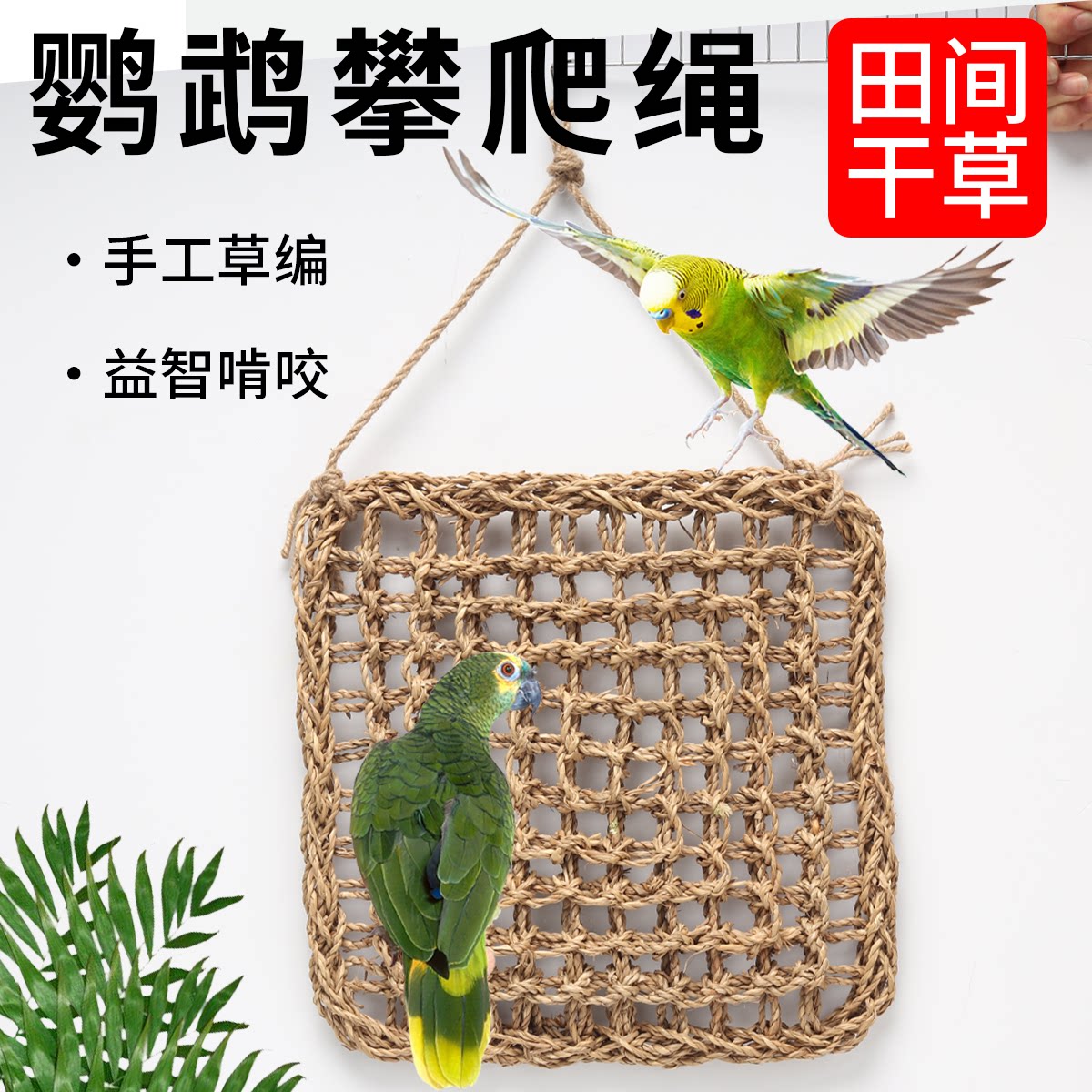 鹦鹉玩具攀爬网啃咬挂件云梯虎皮牡丹玄凤中大型鸟用解闷装饰用品