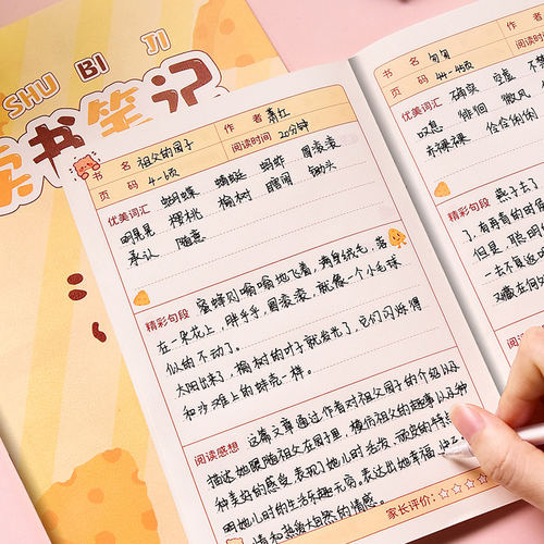 读书笔记本儿童小学生专用一年级二三四年级语文暑假好词好句摘抄