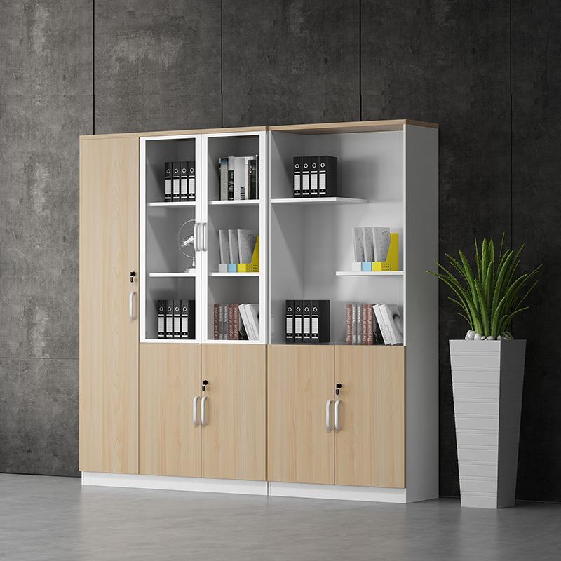 北办公京资室书柜木质件柜WJG-07料档案柜储物文带锁柜子板式书架