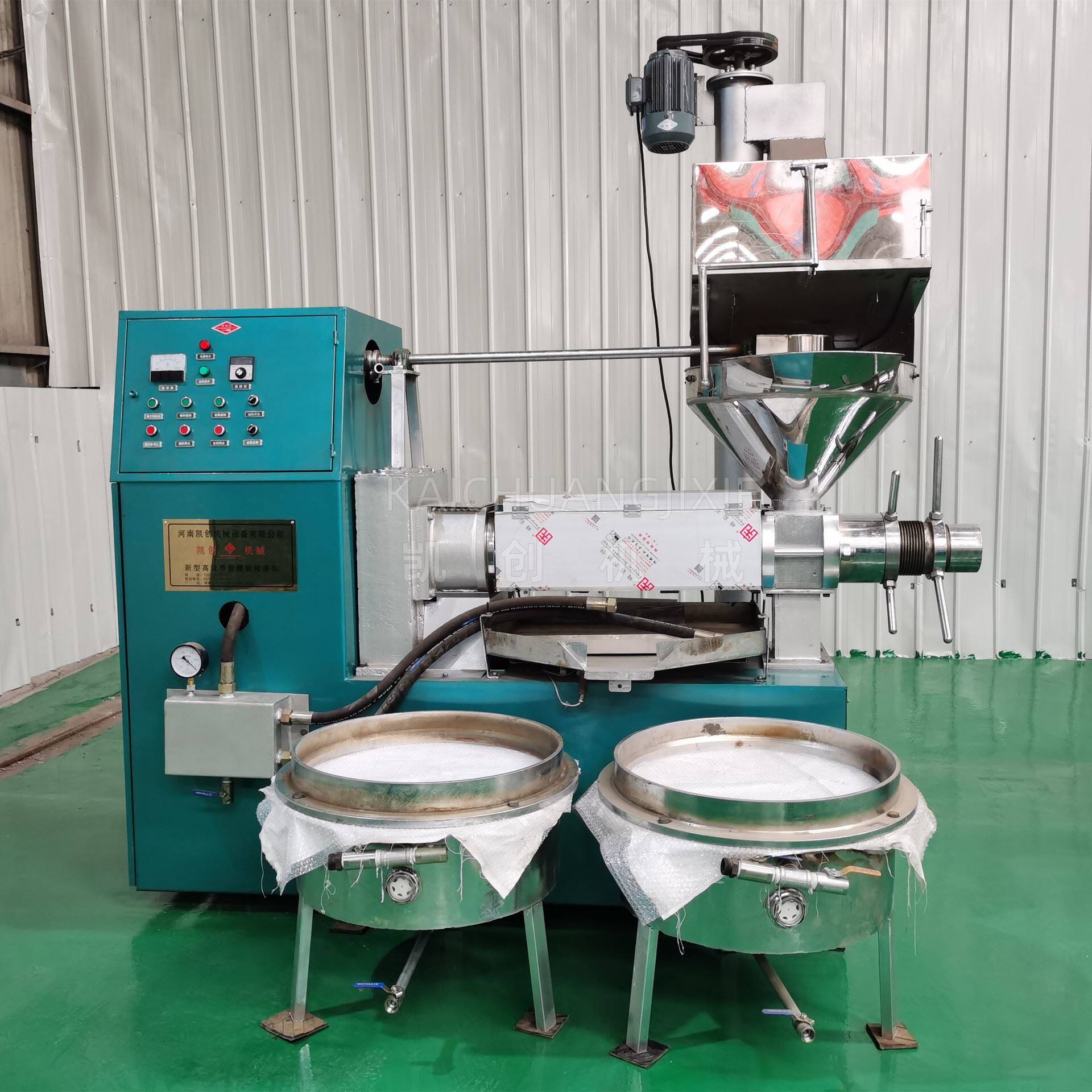 菜油花生油压榨机全自动山茶油榨油机葵花籽商用中型螺旋榨油机