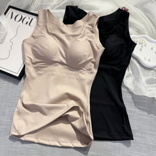 强压美体塑身衣春秋薄款收腹束腰文胸背心一体内衣女束身上衣显瘦