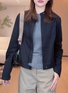 春2026外套女短款小个子上衣2026新款大码女装立领夹克时尚棒球服