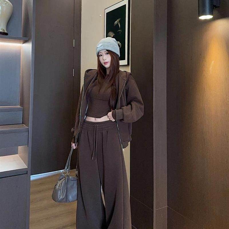 覆古宽松连帽长袖卫衣修身内搭背心显瘦阔腿长裤女秋季新款套装潮,女装/女士精品,时尚套装,淘宝优惠券,粉丝福利购,淘宝优惠卷