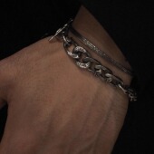 MOUNTMESU_银镜腿 先锋工匠银饰 Bracelet手镯 Silver Temple