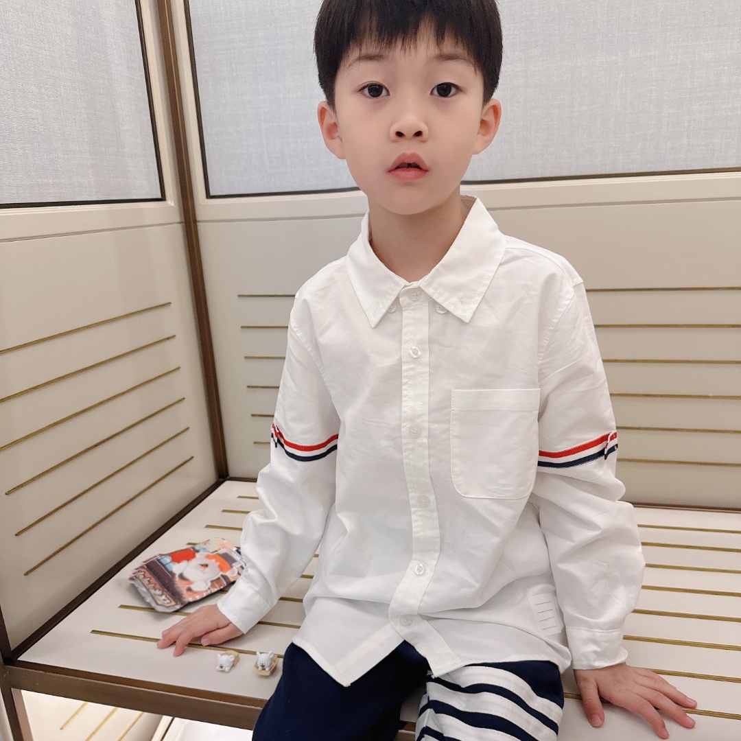 纯棉牛津布袖子织带衬衫日韩衬衣