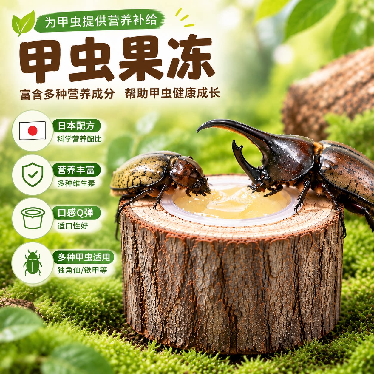 甲虫果冻营养补给昆虫食物多种营养成分健康成长爬虫饲料