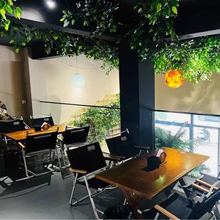 实木餐桌椅休闲风露营风原木风民宿桌椅酒吧桌椅餐饮桌椅