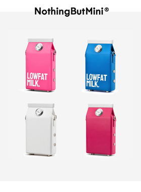 NothingButMini浮雕字铆钉牛奶盒 Milk Carton 手机包版