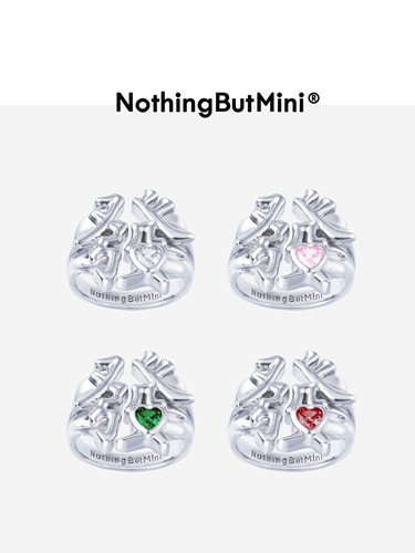 桃心开口戒指NothingButMini锆钻