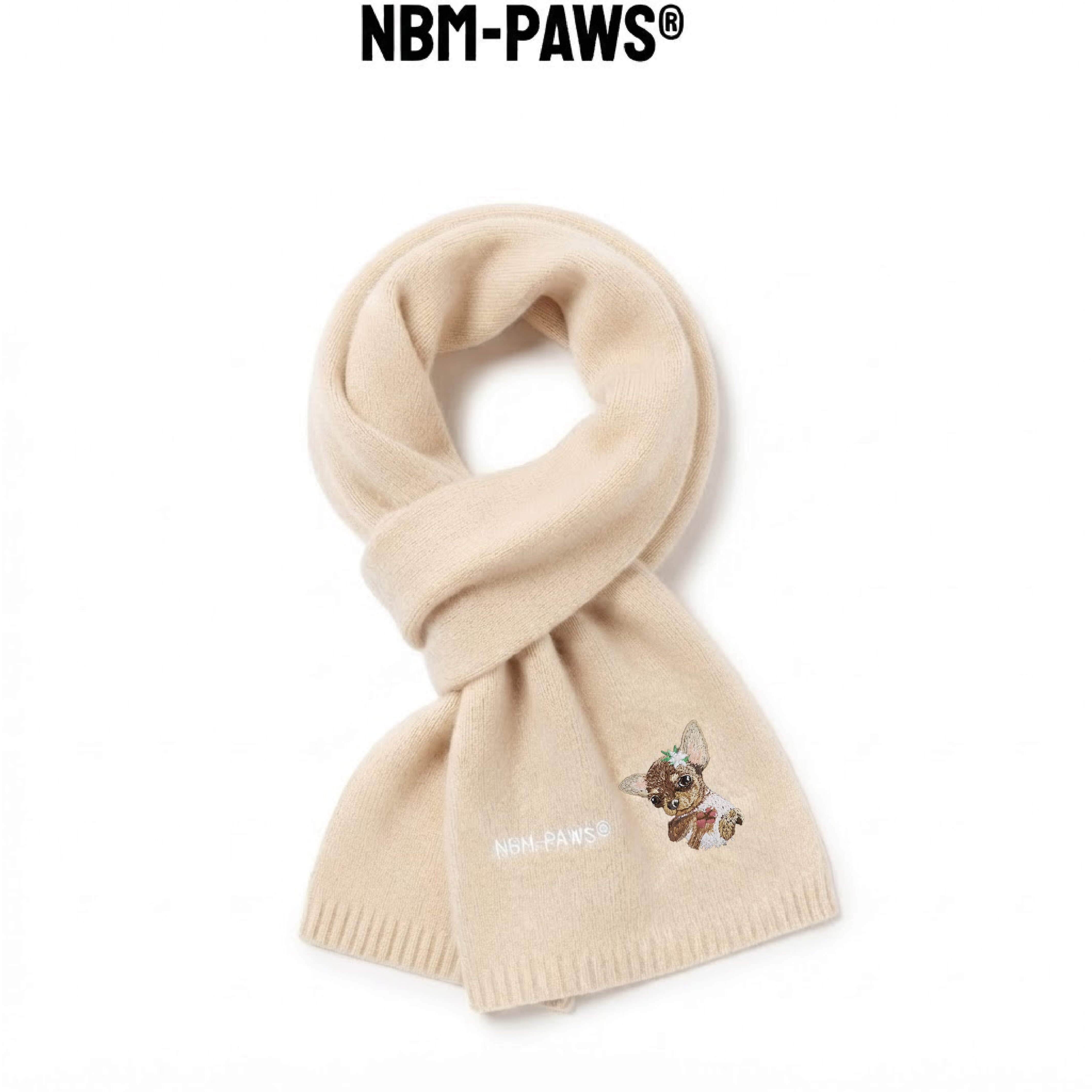 NBM-PAWS宠物定制围巾围脖 100%羊毛围巾 宠物专属定制 男女通用