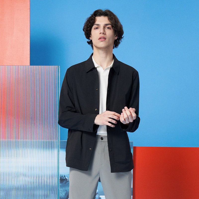 伦德马男士轻商务翻领夹克