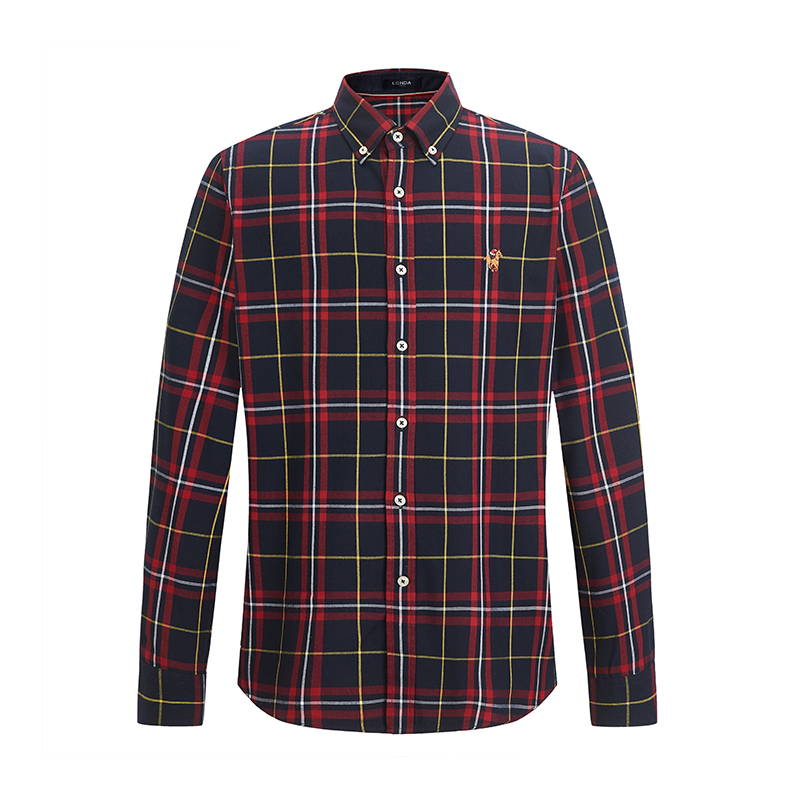 伦德马商务抗菌磨毛长袖衬衫