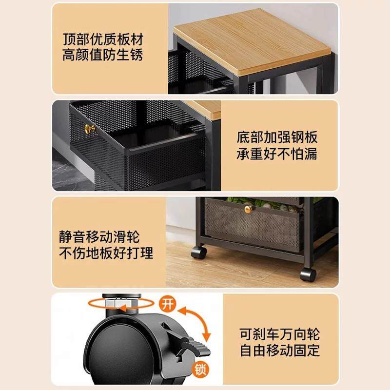 德国厨房蔬菜物置架菜篮QWH子收架纳落地多层抽拉式多能功水果储图片