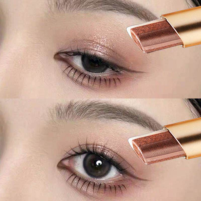 【适合新手】懒人三色渐变眼影棒大地卧蚕笔高光持久防水一抹成型