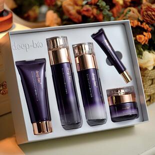 deep 礼袋 bio芙世玻色因多肽植萃紫色护肤套盒正品 五件套