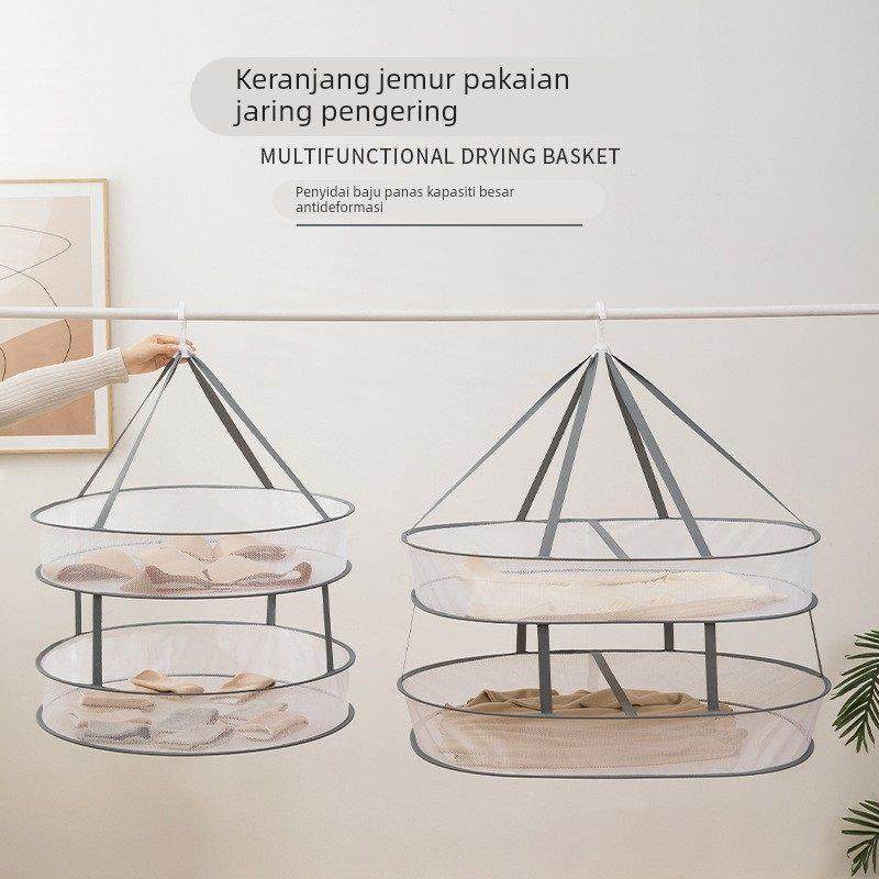 日本可折叠羊毛衫晒衣篮双层大号晾衣网毛衣内衣服防变形网兜平铺,收纳整理,晾晒篮/网,淘宝优惠券,粉丝福利购,淘宝优惠卷