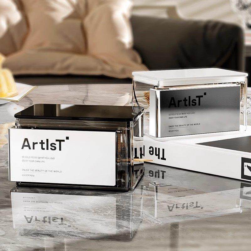 方形按压牙签盒自动弹出牙签筒2024新款家用牙签罐创意轻奢高级感,收纳整理,牙签盒,淘宝优惠券,粉丝福利购,淘宝优惠卷