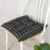 Square Cushion Black Grid