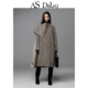 大衣女士外套 DALIO灰色骆马绒披风大衣复古高级感宽松廓形长款