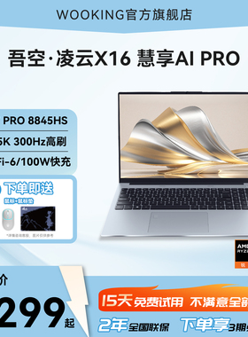 吾空凌云X16Pro 笔记本电脑2025新款大学生学习办公游戏轻薄本官方旗舰店正品