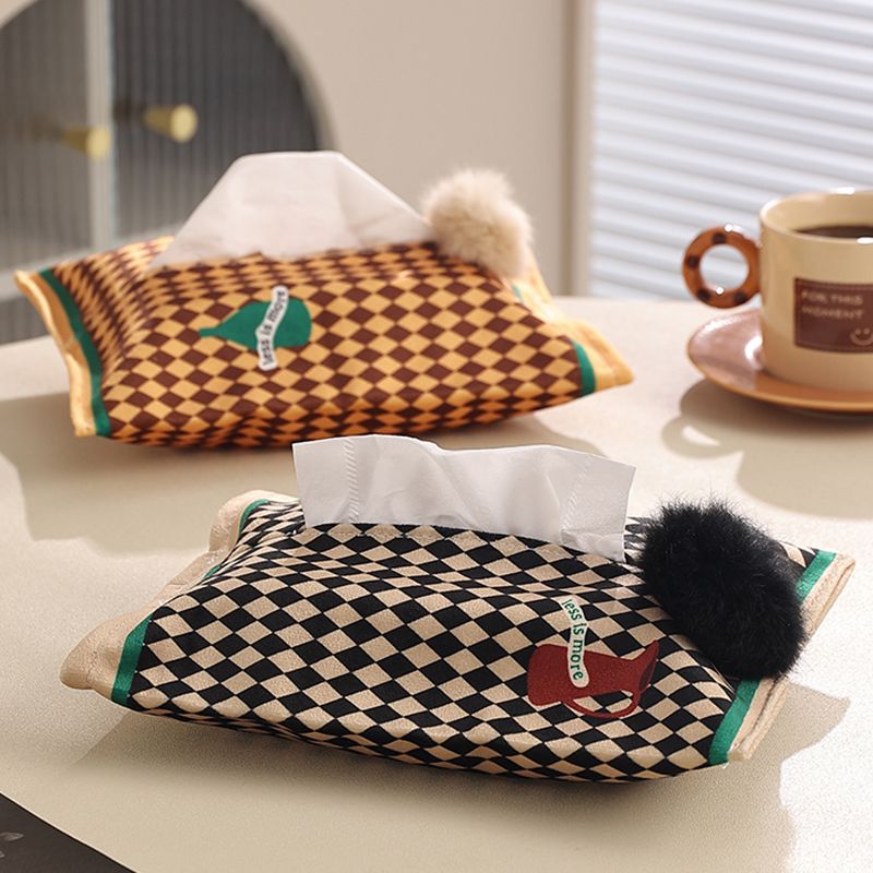 高级感艺术棋盘格抽纸盒