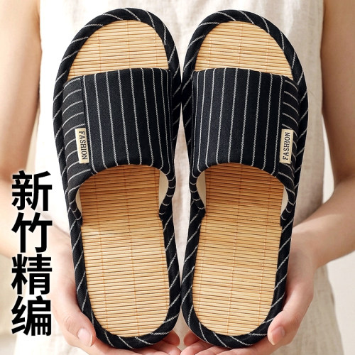 男士亚麻竹编拖鞋女士凉席拖鞋夏