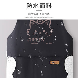 防水防油围裙一件起批厨房家用高颜值工作服餐饮印字围腰罩衣