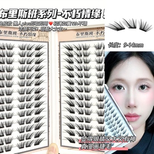 嫁接感 假眼睫毛自然逼真浓密款 新品 不朽情缘免胶小薄片单簇分段式