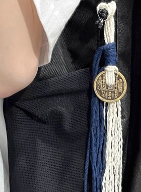 林屿原创· 纯黄铜山鬼花钱包挂成品 新中式文玩包包挂件挂饰