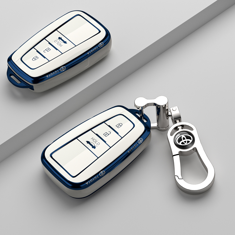 适用丰田凯美瑞钥匙套2023款亚洲龙壳雷凌双擎车用品女凌尚卡罗拉